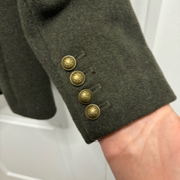 BNWOT Superdry wool peacoat is army green - size xs - Picture 8 of 13